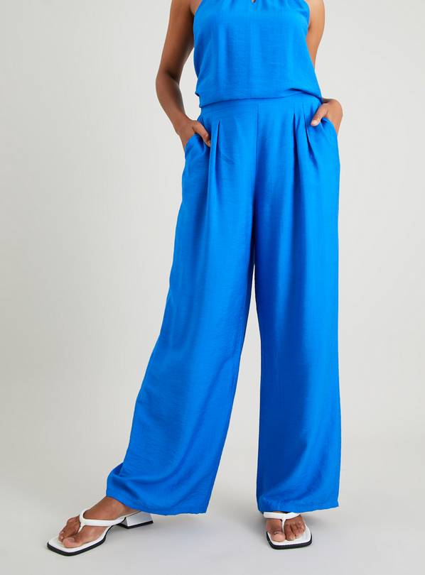 Royal blue clearance wide leg trousers